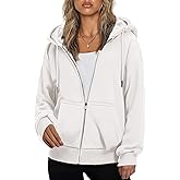 ZEAGOO Hoodies Women Zip Up Hoodie Oversized Sweatshirt Fleece Jackets Spring Fall Winter Coats 2026 Fashion