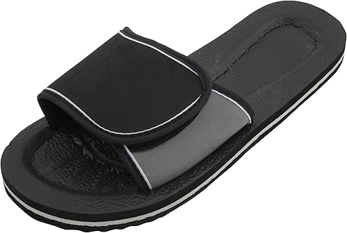 mens flip flops with velcro fastening