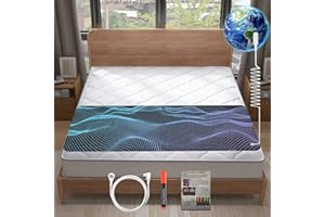 ONEAMG Grounding Mat for Bed Queen Size-PU Leather Earthing Pad for Better Sleep & Stress Relief, Anti-Slip Eco-Friendly with 16.4ft Cord + Free Test Pen (27x60 Inch)