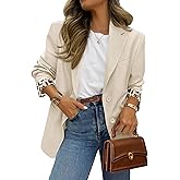 PRETTYGARDEN Blazers for Women 2026 Fall Work Office Suit Jackets Dressy Open Front Leopard Blazer Business Casual Outfits