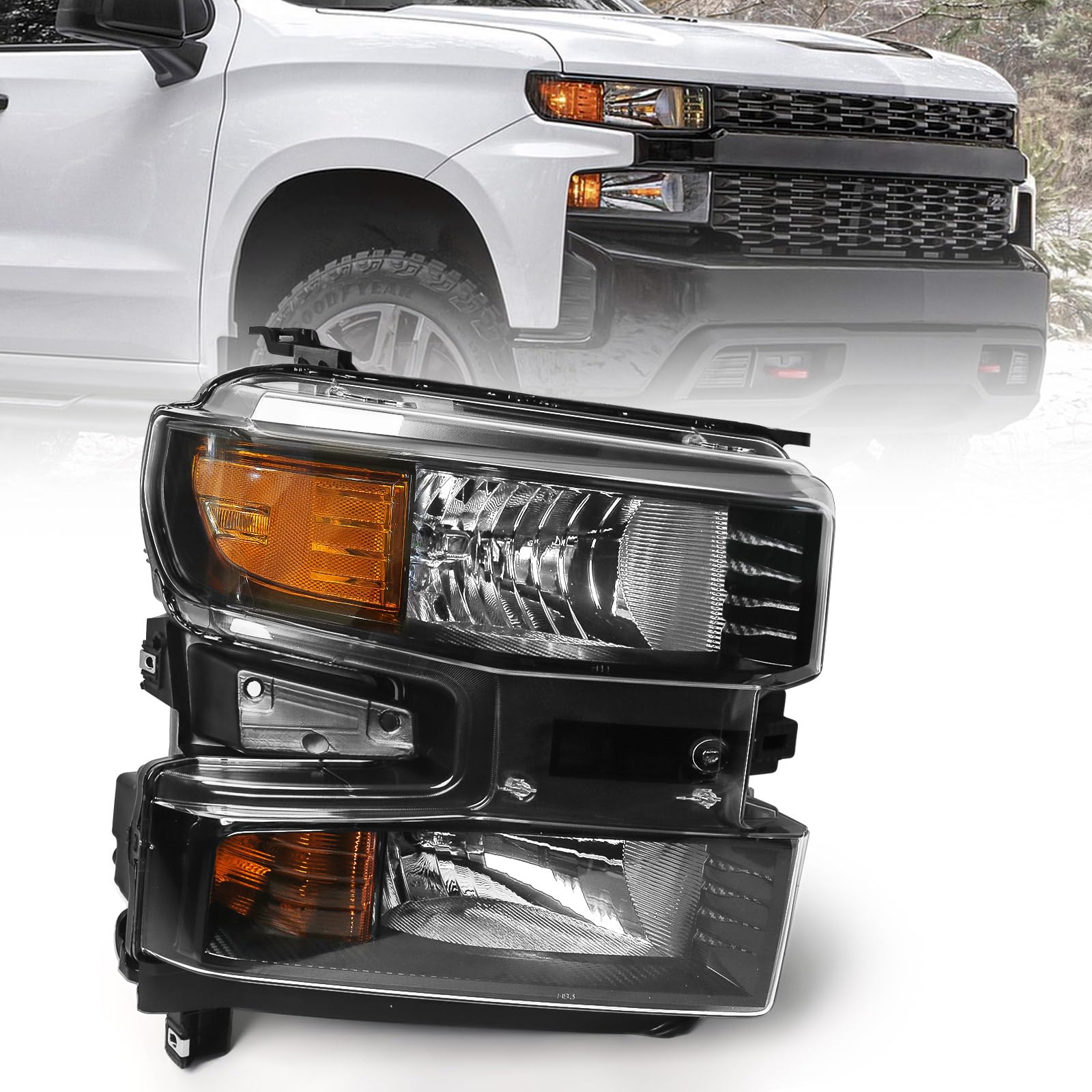 Custodia In TPU Per Chiave Auto Chevrolet Silverado (2019-2022) E GMC Sierra (1500/2500/3500HD) - Morbida, Nero
