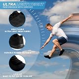 Get Fit Men’s Lace-Up Running Trainers Lightweight Breathable Mesh Black 10 view 6