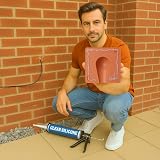 1STec Brick Brown External Drill Damage Weather Shield Cover + Internal 7mm view 4