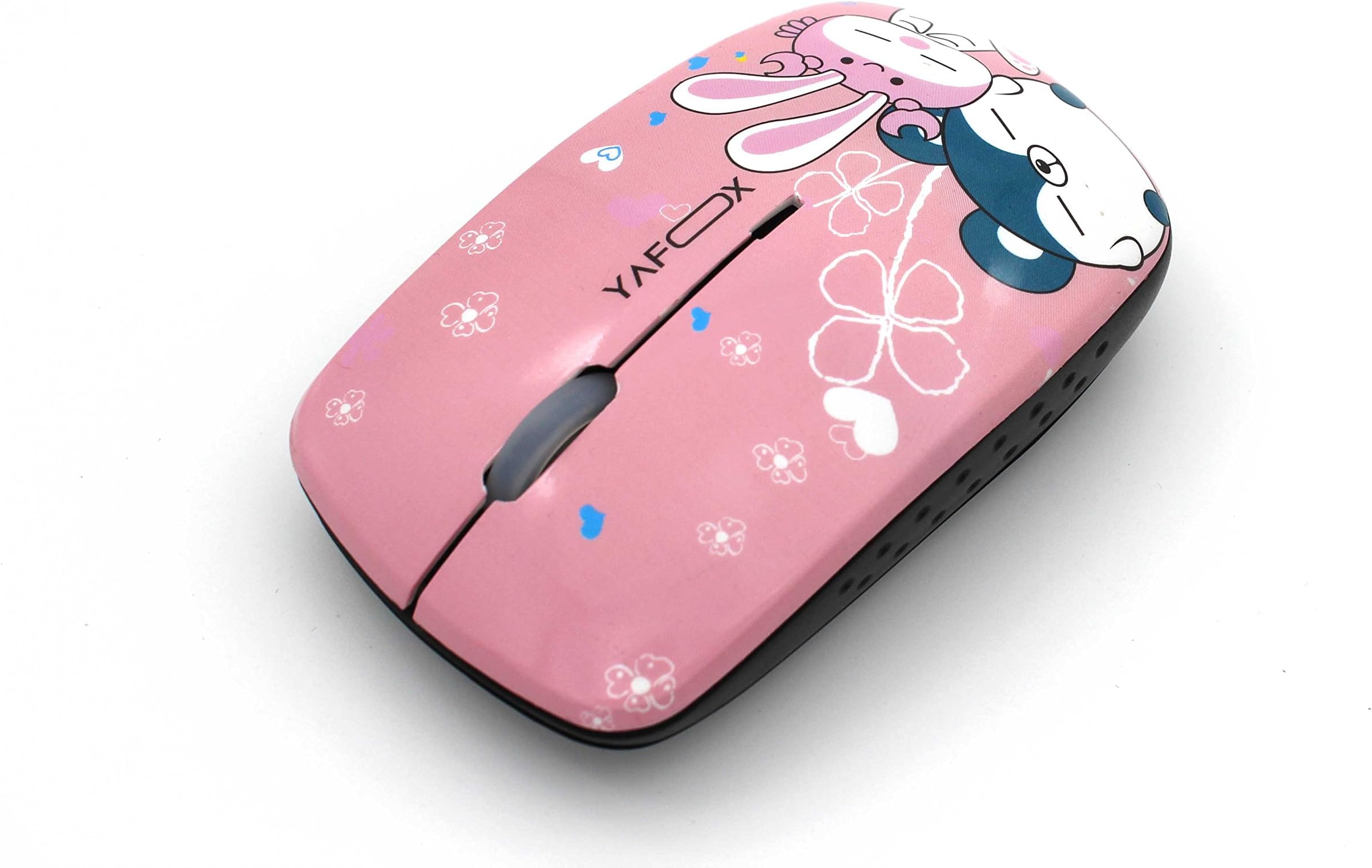 ZAIDTEK HM8099 Ultra Thin Kids Mouse Lovely Cartoon Pattern Wireless Mice 2.4Ghz Pink Computer Accessories with 3 Buttons