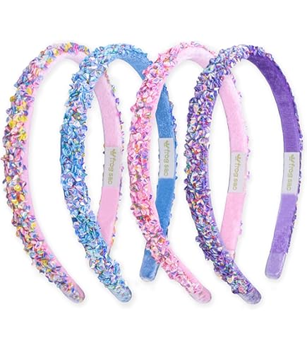 Amazon.com : FROG SAC 2 Beaded Headbands for Women, Pink 