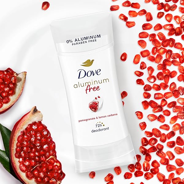 DOVE ALUMINUM FREE DEODORANT FOR WOMEN POMEGRANATE AND LEMON VERBENA 72 HOUR ODOR PROTECTION 2.6 OZ
