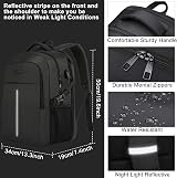 WENIG 50L Extra Large Backpack USB Port Anti Theft TSA Travel Laptop Bag 17 Inch view 5