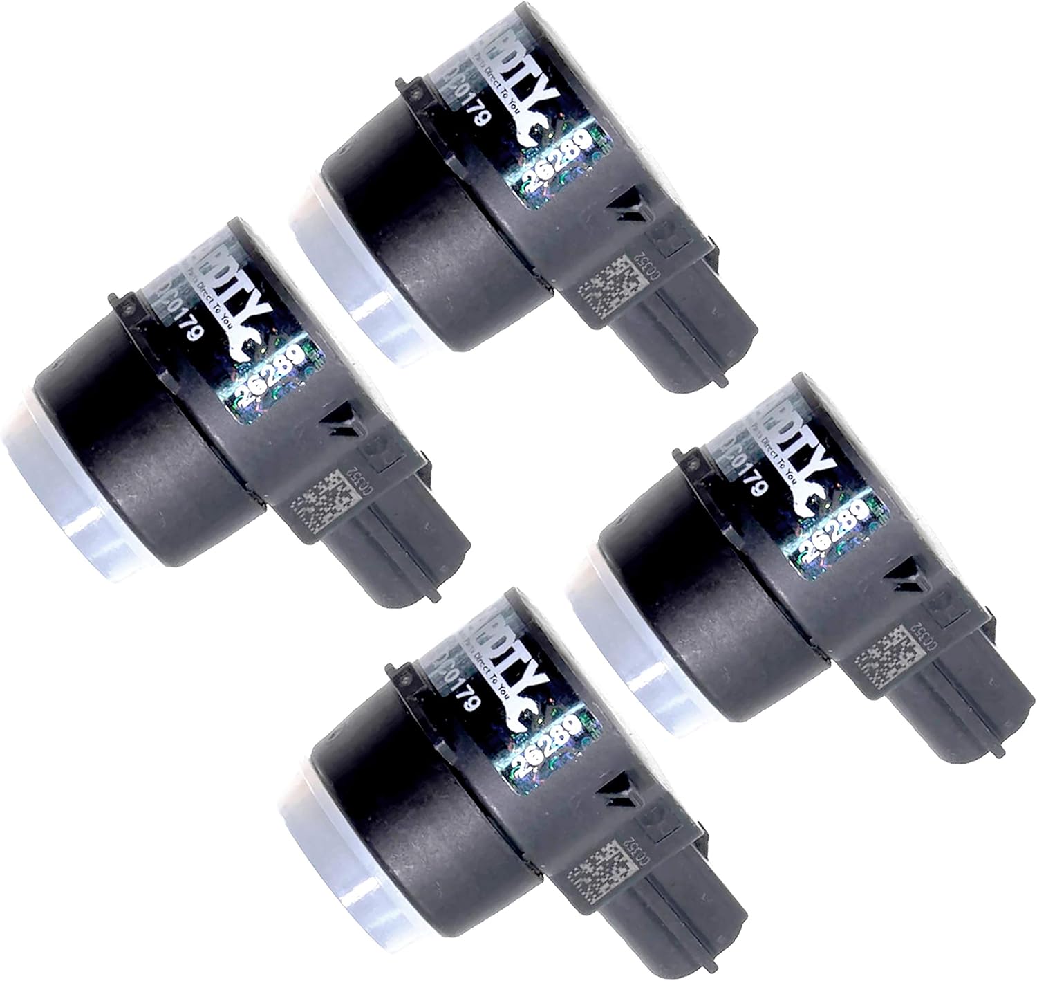 APDTY 15239247x4 PDC Sensor Park Assist Reverse Backup Object Sensor Pack Of 4 Fits Rear Bumper On Select 2006-2016 GM Vehicles (Replaces 15945176, 25962147; View Description For Specific Models)