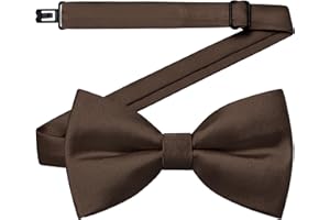 GUSLESON Solid Bow Ties for Boys Pre-Tied Baby Kids Bow Tie Adjustable Toddler Bowties for Wedding Party