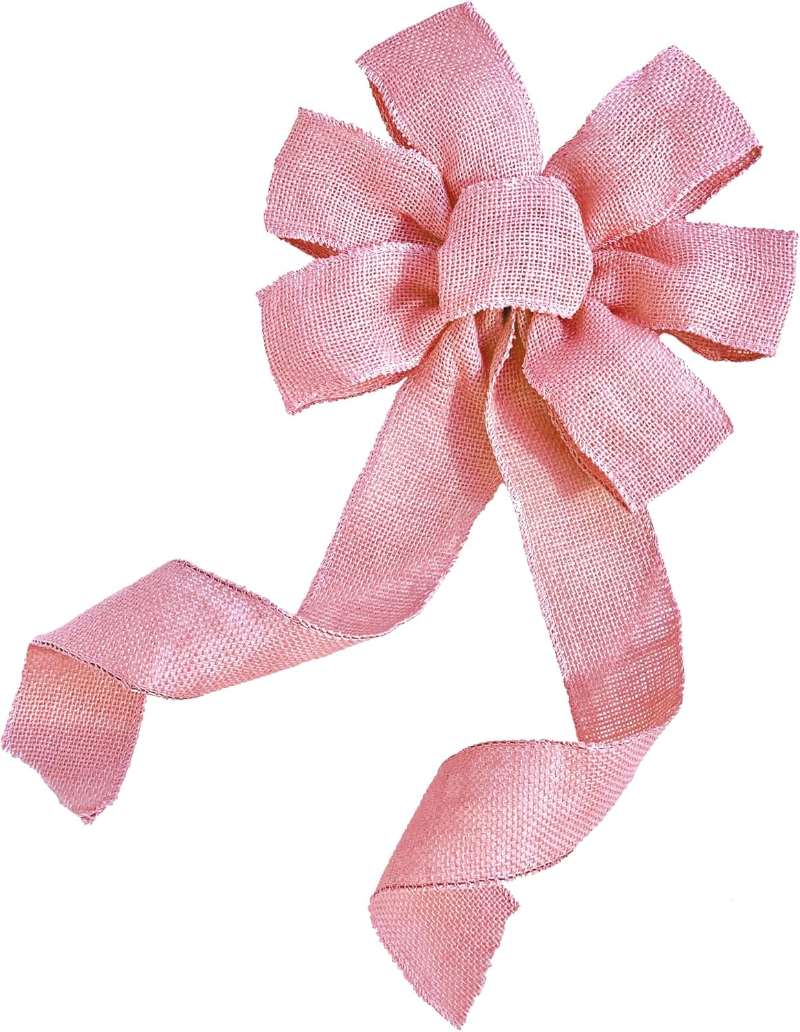 Bows & Ribbons - Light Pink Burlap Wreath Bow - 10