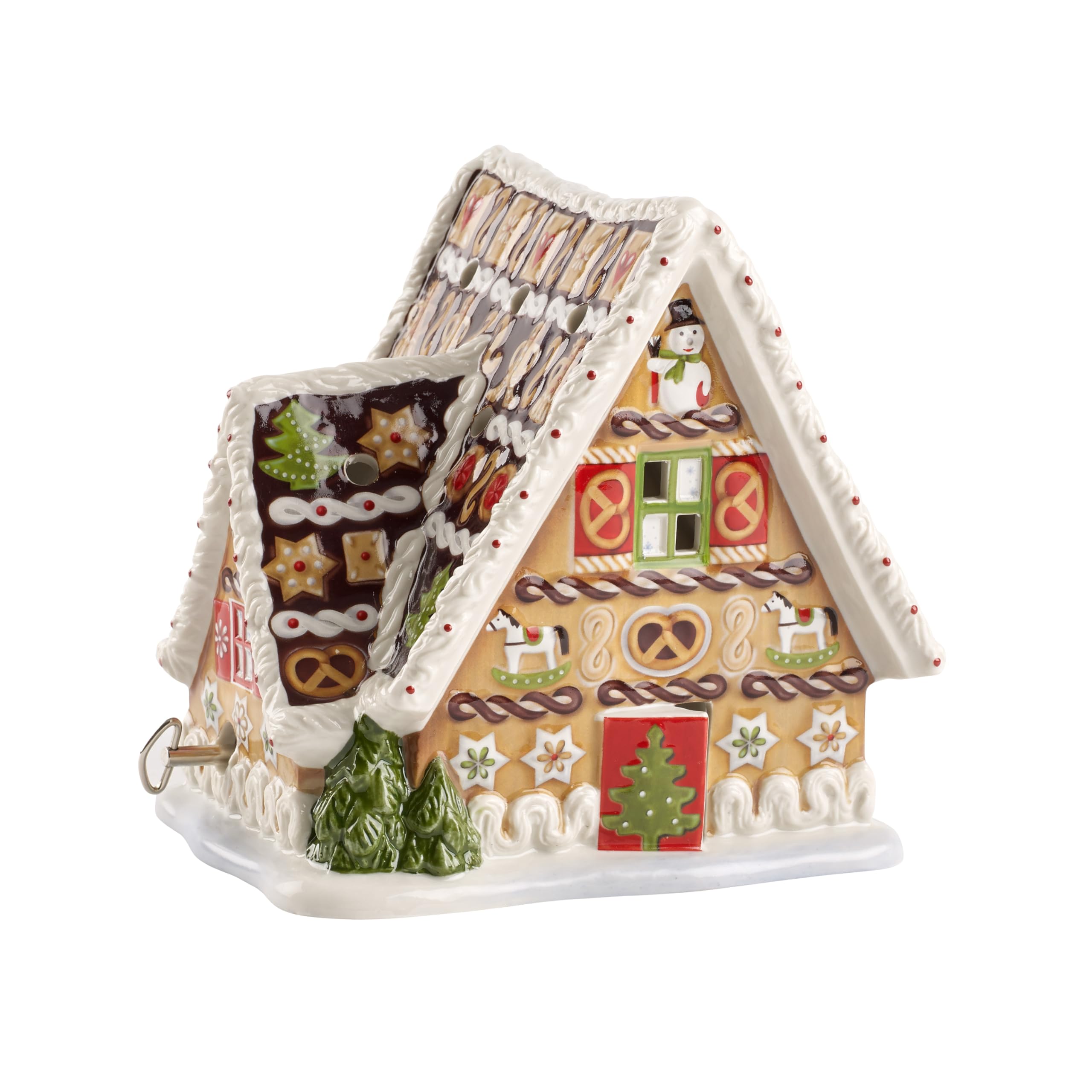 Villeroy & Boch – Christmas Toys Music Box Gingerbread Shape, Plays Let it Snow, Chrismas Decorations, Indoor Decoration Christmas, Porcelain — image 1