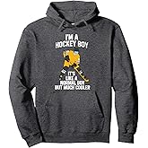 Funny Ice Hockey Boy Son Pullover Hoodie