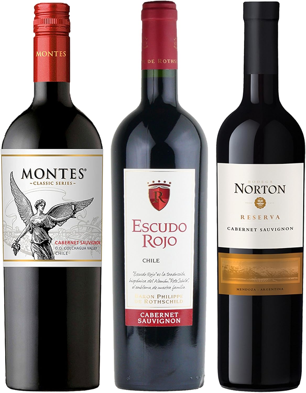 Amazon.co.jp ワインセット 赤ワイン カベルネ・ソーヴィニヨン飲み比べ3本セット [ 赤ワイン フルボディ チリ 750mlx3