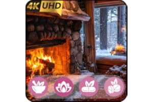 Snowfall and Fireplace Ambience for Sleep, Relaxation, and Calm