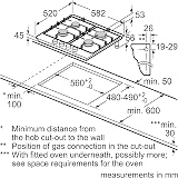 Bosch Series 4 PGP6B5K90 60cm Gas Hob 4 Burners Black view 6