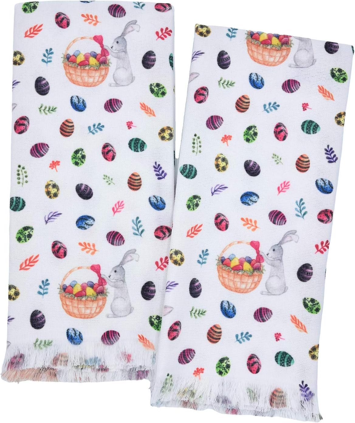 Ladinne Easter Kitchen Towels, Set of 2 Spring Easter Basket & Easter