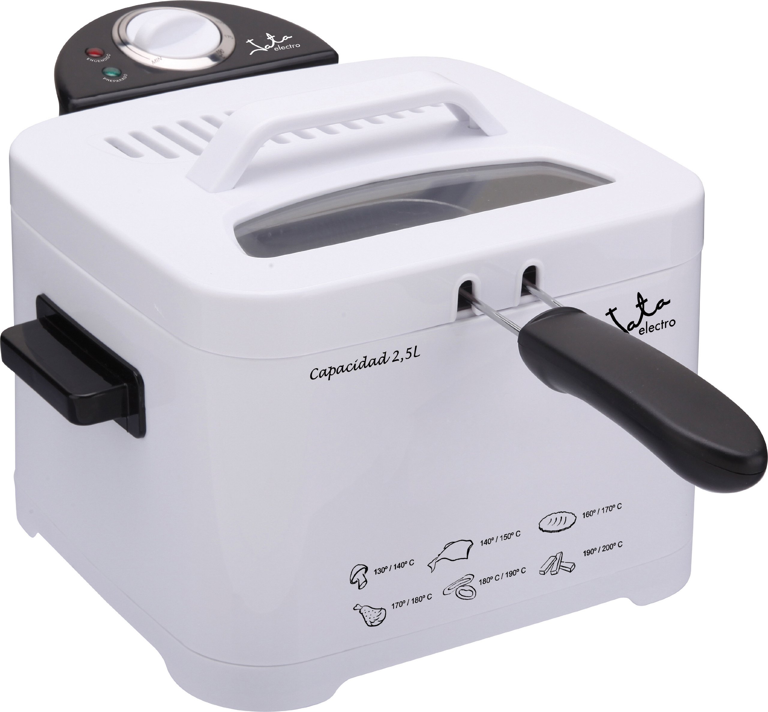 Jata FR278 Freidora, 2.5 W, 2.5 litros, 0 Decibeles, Acero Inoxidable,