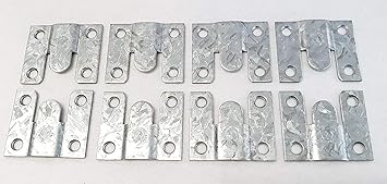 4 X Flush Mount Headboard Hanging Wall Interlocking Brackets Amazon Co Uk Diy Tools