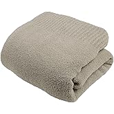 JOOJA Taupe Warm Queen Size Fuzzy Knitted Blanket, Oversized Luxury Bed Blankets Soft Lightweight Plush Throw for Cozy Nights (Taupe, 90x90)