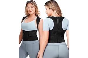 URSEXYLY Back Brace Posture Corrector for Women Adjustable Shoulder Straightener Full Back Support Upper and Lower Back Pain Relief,Spine Back Straightener Posture Corrector (Black, Large)
