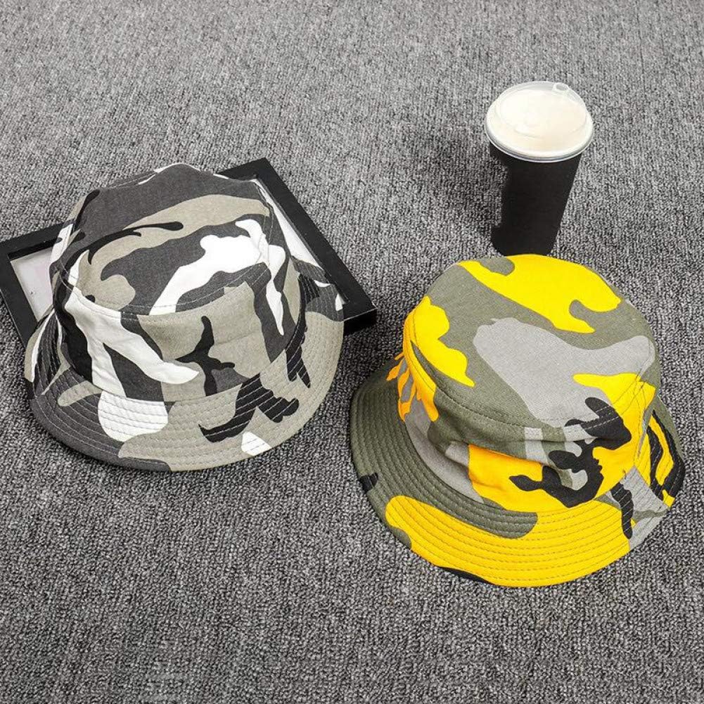yellow camo bucket hat
