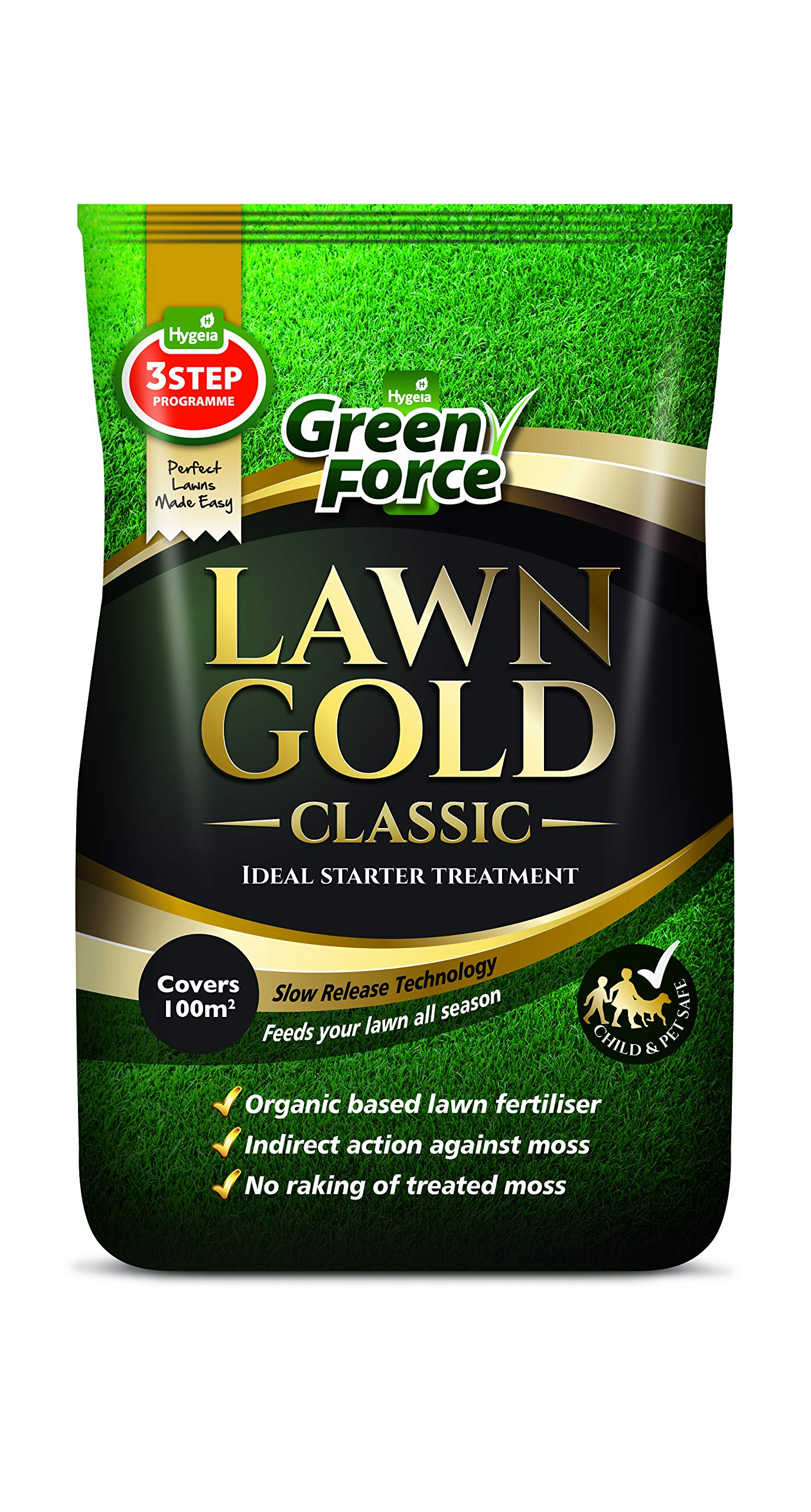 Lawn Gold Organic Based Lawn Fertilizer & Moss Remover 10kg