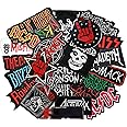 HARINI 25 Pcs Mixed Rock Band Patches Iron On Rock Music Badges Hippie Punk Stickers for Cloth Jacket Jeans DIY Applique(1)