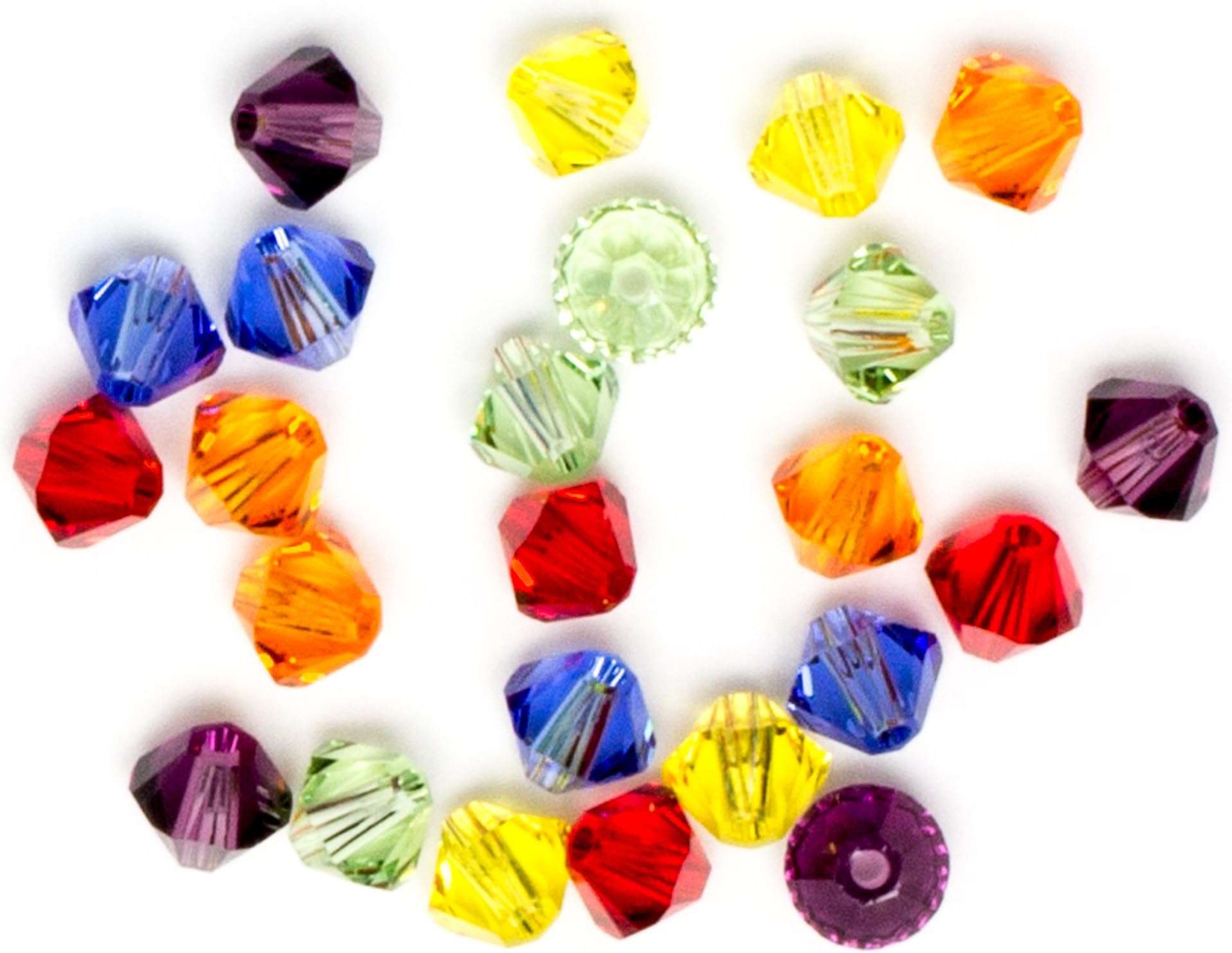 Swarovski - Create Your Style Bicone Mix Rainbow 3 packages of 24 Piece (72 Total Crystals)