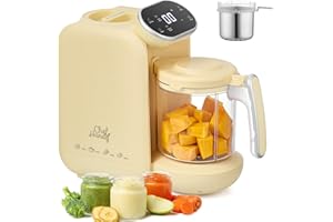 Baby Food Maker | Baby Food Processor with Steaming Basket | Baby Steamer, Blender, and Puree Maker | Milk Warmer Machine | A