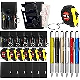 24 Pcs Mini Tape Measure Screwdriver Keychain Set – Multitool with Credit Card Tool and Pen, Bulk Gifts for Adults, Christmas Party Favors, Men’s Survival and Tool Set – Ideal for Fathers