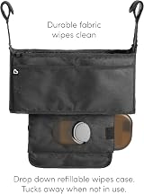 Munchkin Pram Organiser Pushchair Organizer with 2 Cup Holders Black view 5