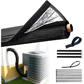 Pipe Insulation Cover, 72" x 10.2" HVAC Copper Pipe Cover 600D Oxford AC Air Conditioner Line Pipe Insulation Covers Insulation with 4 Nylon Straps (Black)