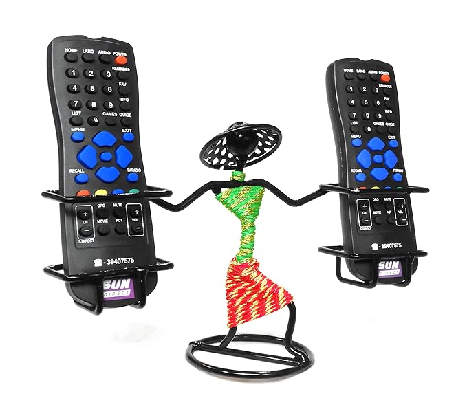 Orchid engineers Remote Holder/Remote Stand/Remote Organizer showpiece (Black, 2