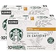 Starbucks Coffee K-Cup Pods with Caffeine Naturally Found in Coffee Extracts, 10 CT K-Cup Pods Per Box (Blonde Roast) (Pack of 2)
