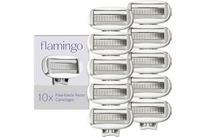 Flamingo Women's Original Razor Blade Refill Cartridges for Women - 10 Count - 5-Blade Shaving Razors for Women