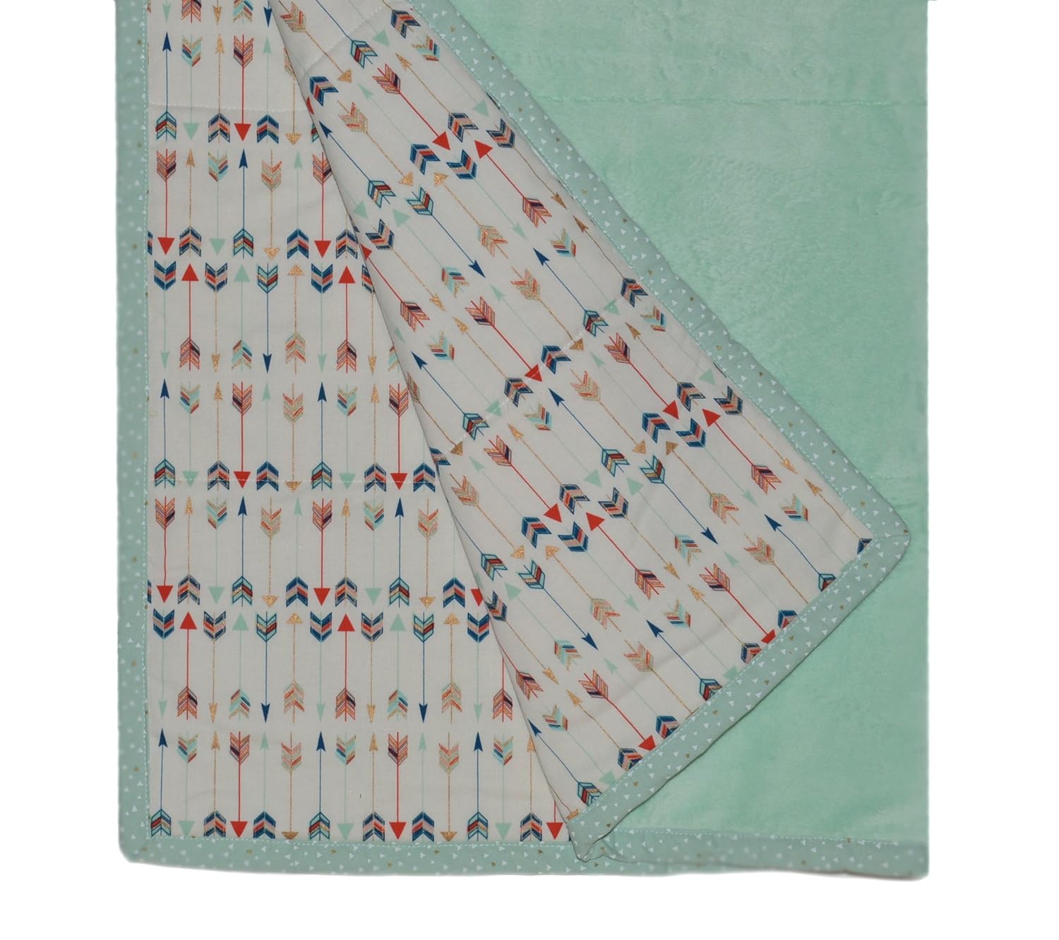 Amazon Com Arrows Crib Comforter Mint Minky Blanket Handmade