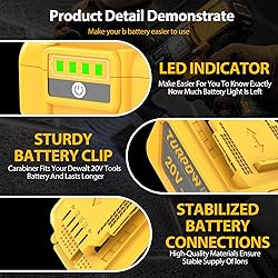 New Model 2 Pack 8.0Ah Replacement Battery and
