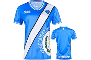 fox & fury Women's Guatemala Soccer Shirt Soccer Jersey - Sleek Ribbed Collar and Ribbed Sleeves