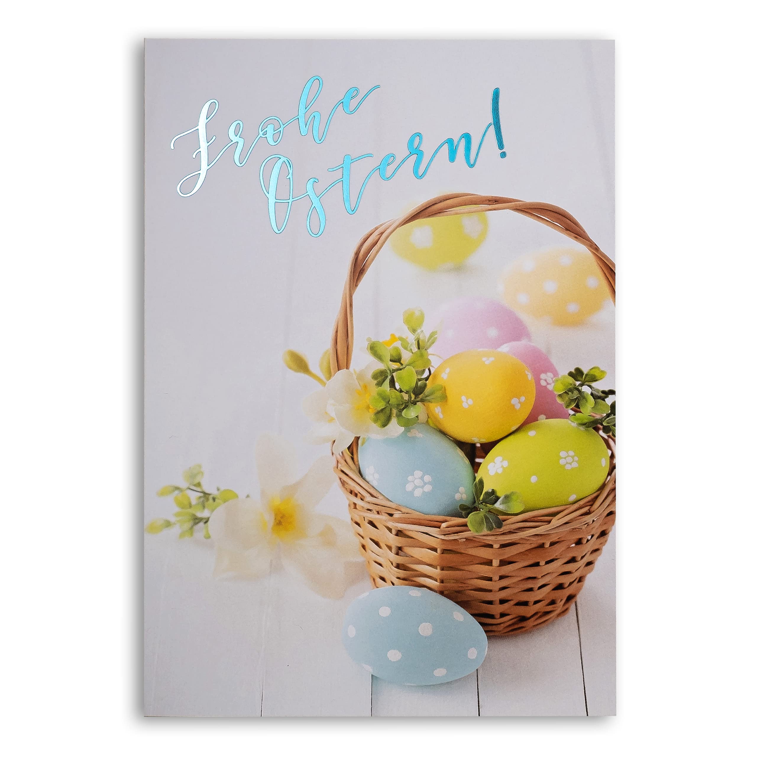 ART NUVO - Exclusive Easter Cards No. 6 - Set of 10 Cards 120 x 170 mm with Gold-Plated Lettering and White envelopes.