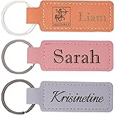 XSTPeach Single Personalized or Blank PU Leather Keychain. Customized in and Shipped from California.