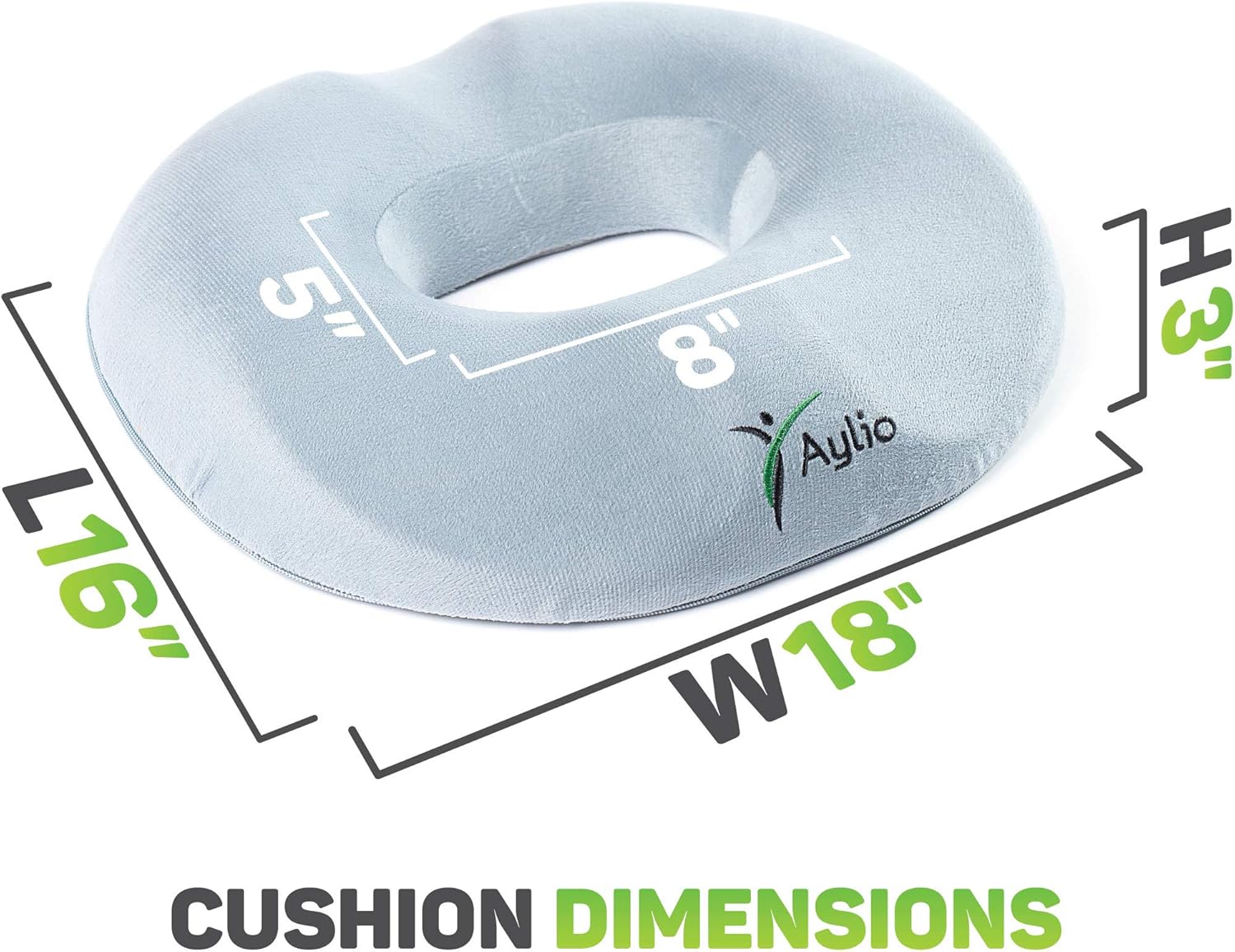 Aylio Firm Donut Pillow Seat Cushion for Hemorrhoids, Prostate Relief, Pregnancy Pain, Pressure Sores: Home & Kitchen