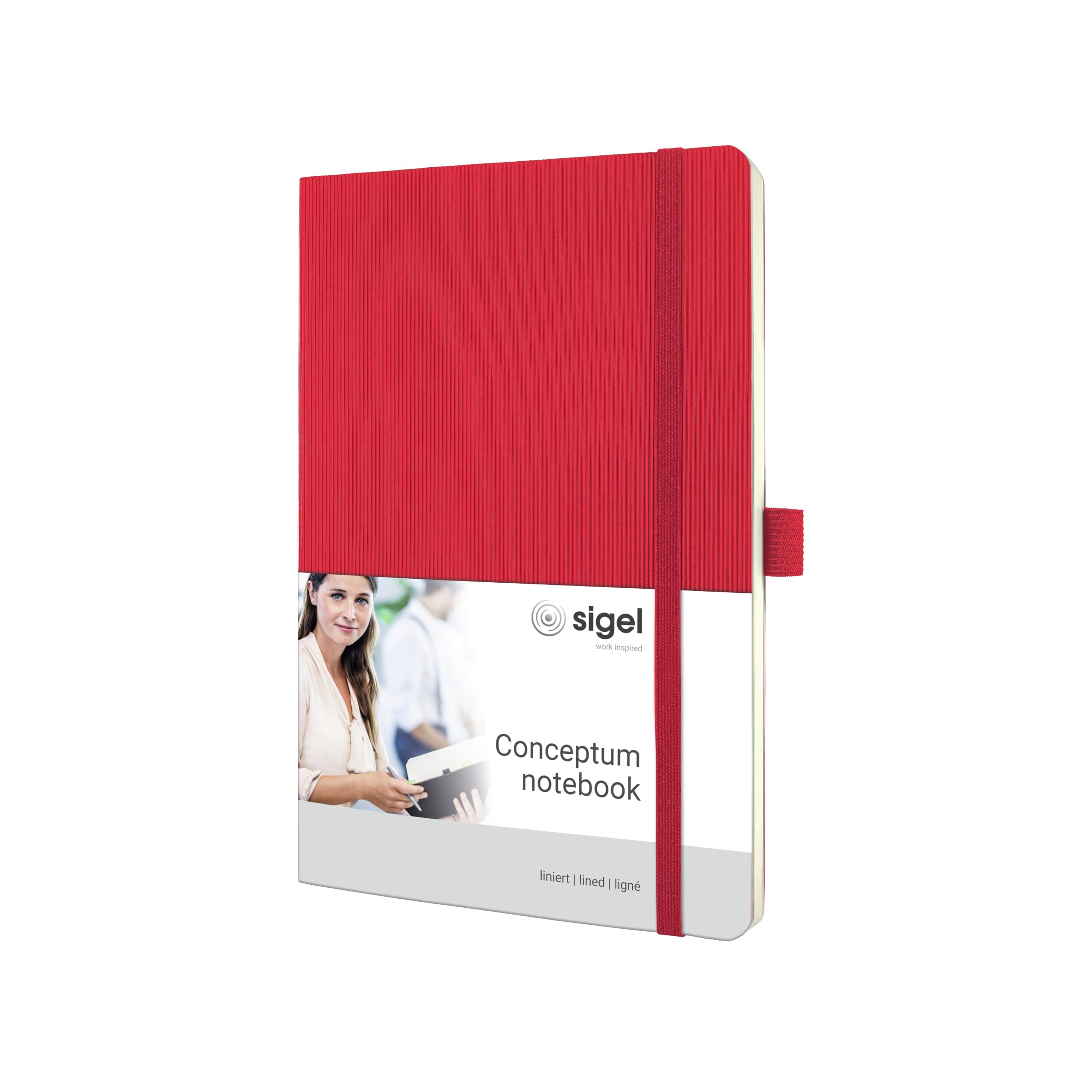 Sigel CONCEPTUM A5 Lined Softcover Notebook - Red