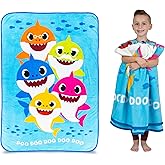 Franco Kids Bedding Super Soft Plush Micro Raschel Blanket, 62 in x 90 in, Baby Shark