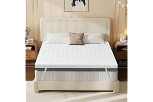 Extra Firm Mattress Topper Queen Size, 3 Inch Firm to Extra Firm Mattress Pad with Dual Sides Flippable for Back Pain Relief,