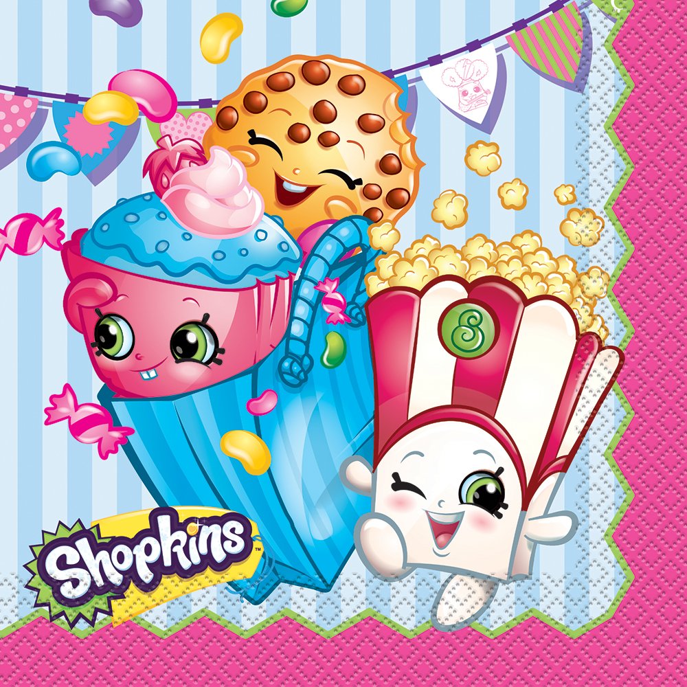 Shopkins Luncheon Napkins [16 Per Pack]