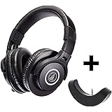 Audio-Technica ATH-M40x Professional Studio Monitor Headphones with Bluetooth Adapter-Amplifier BAL-M40X