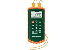 Extech 421502 Type J/K Dual Input Thermometer with Alarm