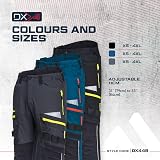Portwest DX449 Mens Slim Fit Work Trousers Black Hi Vis Cargo Stretch Knee Pad view 7