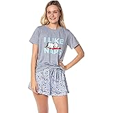 INTIMO Peanuts Womens' Snoopy I Like Naps Character Sleep Pajama Set Shorts