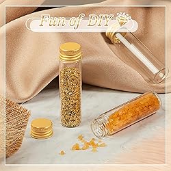 Didaey 100 Pcs Vials Clear Mini Glass Bottles with